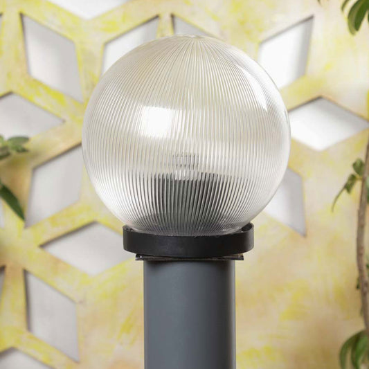 Golden Textured PVC Globe Outdoor Gate Light