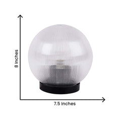 Golden Textured PVC Globe Outdoor Gate Light