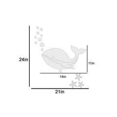 Baby Dolphin Backlit Wooden Wall Décor