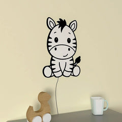 Baby Zebra Backlit Wooden Wall Décor