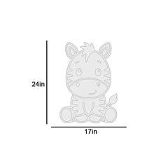 Baby Zebra Backlit Wooden Wall Décor