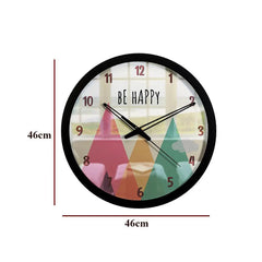 Be Happy Mountains Kids Wall Clock