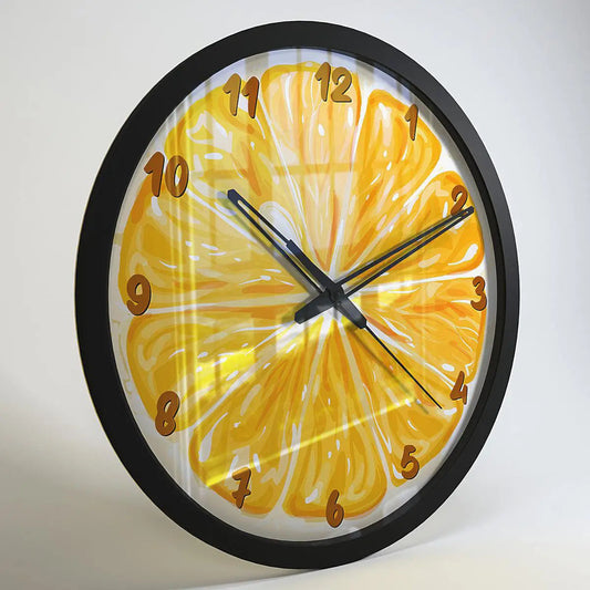Yellow Lemon Kids Wall Clock