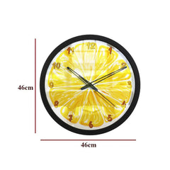 Yellow Lemon Kids Wall Clock