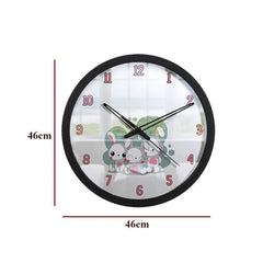 Three Bunny Friends Kids Wall Clock