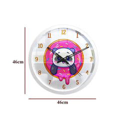 Donut Panda Kids Wall Clock