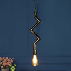 Zig Zag Copper Rod Designer Hanging Light