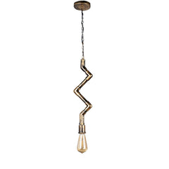 Zig Zag Copper Rod Designer Hanging Light