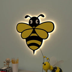 Honey Bee Backlit Wooden Wall Décor