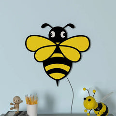 Honey Bee Backlit Wooden Wall Décor