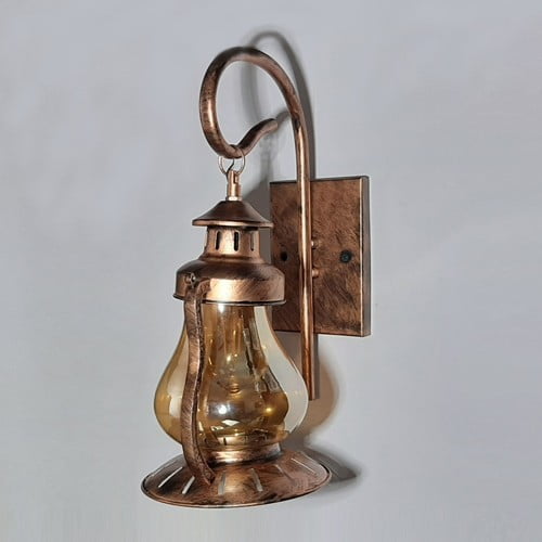 Antique Copper Rustic Wall Light Fixtures, Oil Rubbed Rust Finish