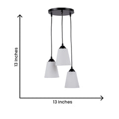 Hanging White PVC Glass Cluster Hanging Light