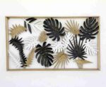 Monstera Leaves Frame Wall Decor Metal Wall Art