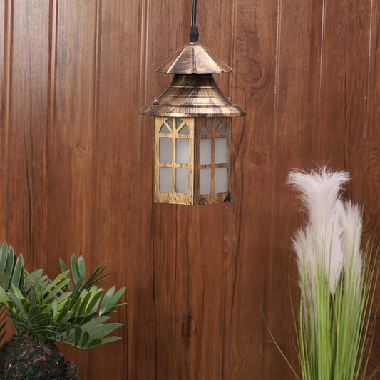 Victorian Motif Wooden Single Hanging Light