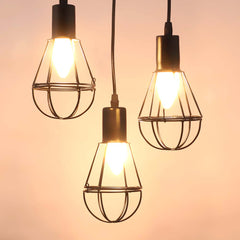 Bulb Shaped Pub Cluster 3 Piece Hanging Light