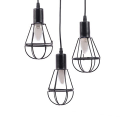 Bulb Shaped Pub Cluster 3 Piece Hanging Light