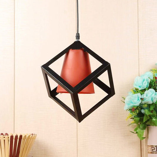 Black & Red Designer Cubic Hanging Light