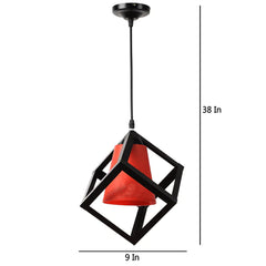 Black & Red Designer Cubic Hanging Light