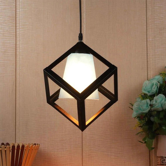 Black & Blue Designer Cubic Hanging Light