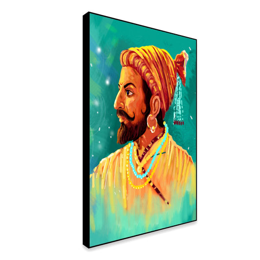 Aesthetic Shivaji Maharaj Canvas Painting for Home