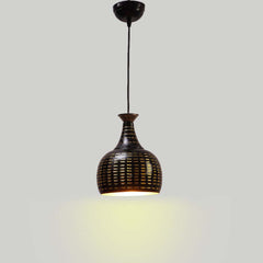 Black Textured Contemporary Single Hanging Light