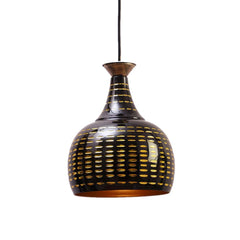 Black Textured Contemporary Single Hanging Light