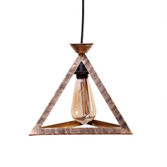 Triangular Wooden Club Single Hanging Light