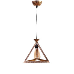 Triangular Wooden Club Single Hanging Light