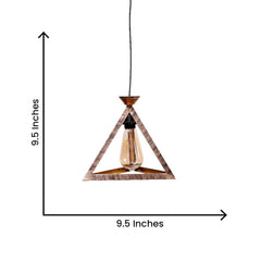 Triangular Wooden Club Single Hanging Light