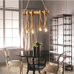 Rustic Vibes Rope Chandelier (Bulb not included)