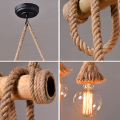 Rustic Vibes Rope Chandelier (Bulb not included)