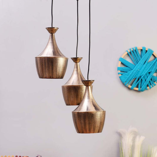 Ancient Motif Golden Cluster Hanging Lights