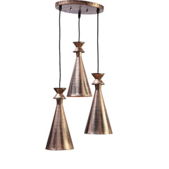 Golden Funnels Cluster Hanging Lights