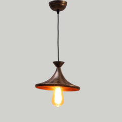 Gold Brushed Shaded Rustic Club Hanging Light