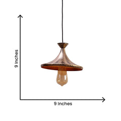 Gold Brushed Shaded Rustic Club Hanging Light