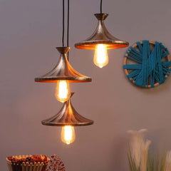 Golden Shaded Modern Club Cluster Hanging Lights