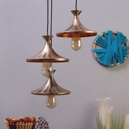 Golden Shaded Modern Club Cluster Hanging Lights