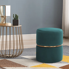 Gracy Velvet Ottoman/Poufee Stool