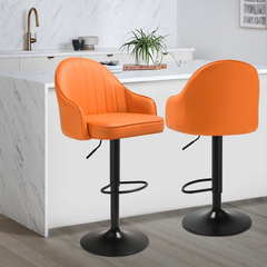 Orange Color Fressia Swiel Bar Stool