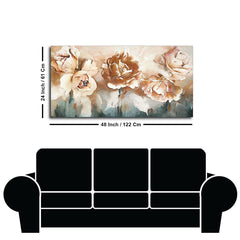 Floral Flower White Rose Canvas Wall Painting