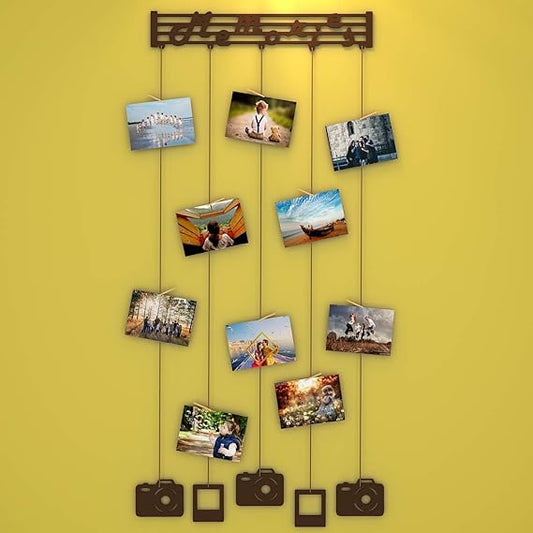 Memories Wood Photo Frame with Clips Size: 27 Inch(Width) X 56 Inch(Height)