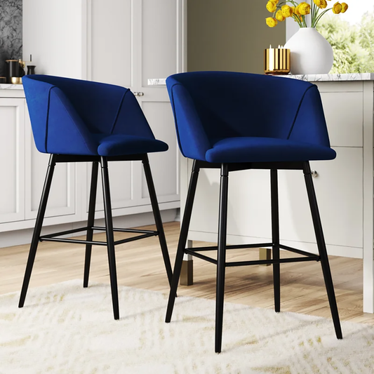 Blue Color Clea Counter Stool