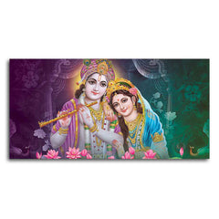 Colorful Wall Painting of Lord Radha Krishna