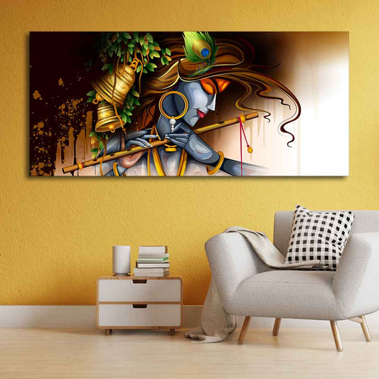 Premium Wall Canvas Large Painting of Lord Krishna