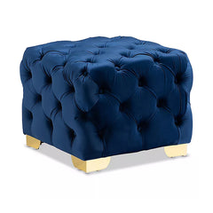 Square Velvet Ottoman/Poufee Stool