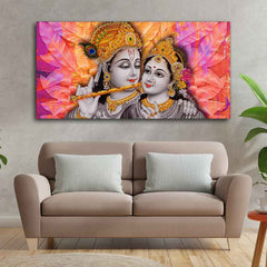 Divine Radha Krishna Canvas Wall Painting