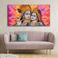 Divine Radha Krishna Canvas Wall Painting