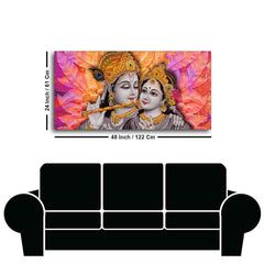 Divine Radha Krishna Canvas Wall Painting