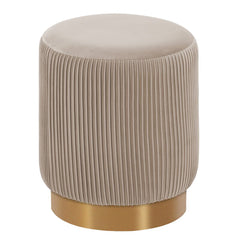 Round  Velvet  Gold Ottaman/Poufee Stool