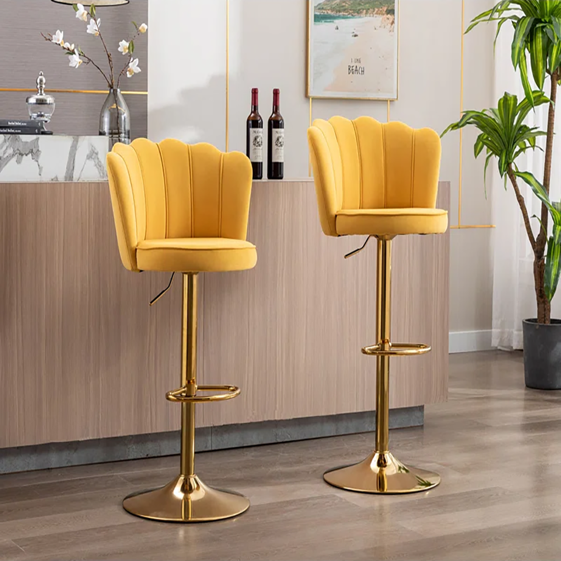 Yellow Color Avidan Bar Stool